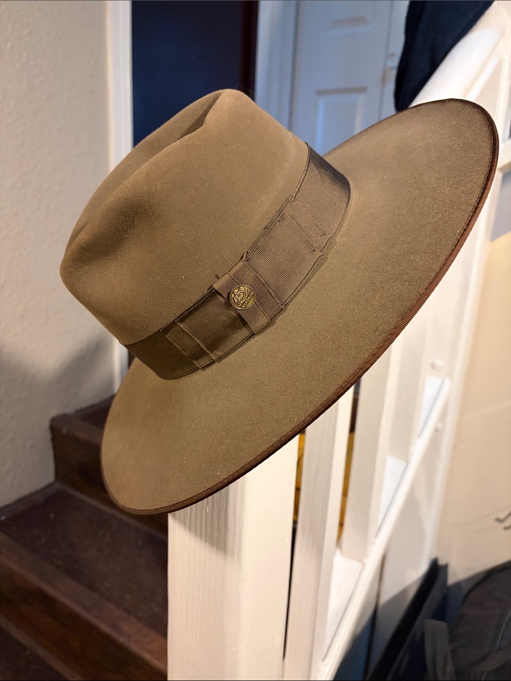 Stetson Olive Brown Wide-Brim Fedora Hat